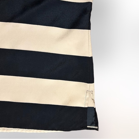 Ann Taylor LOFT Striped SHEER Blouse 3/4 Sleeve Navy & White Boat Neck Polyester - Picture 6 of 6